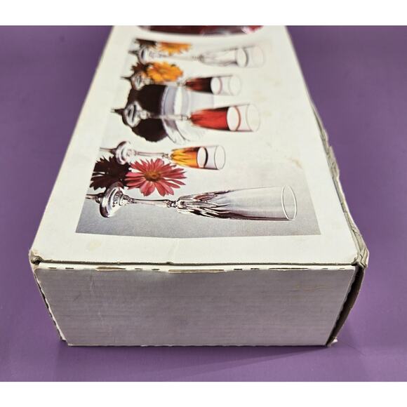 Set 6 Luminarc Flamenco Stemware Cordial Glasses New/Old Stock Open Box - Picture 4 of 8